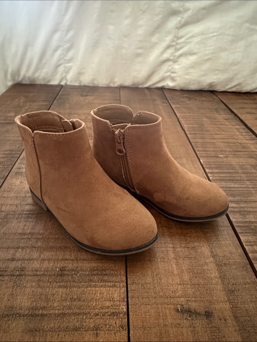 Cat & Jack Tan Suede Kids Ankle Boots